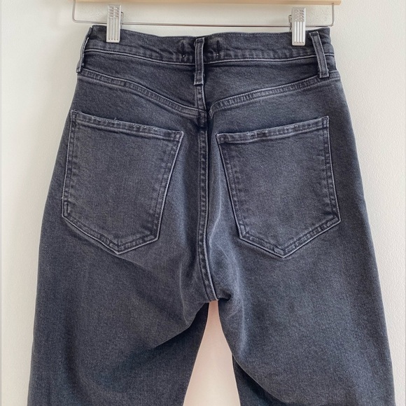 Agolde Black Riley Straight Leg Jeans Size 25 - Picture 11 of 12